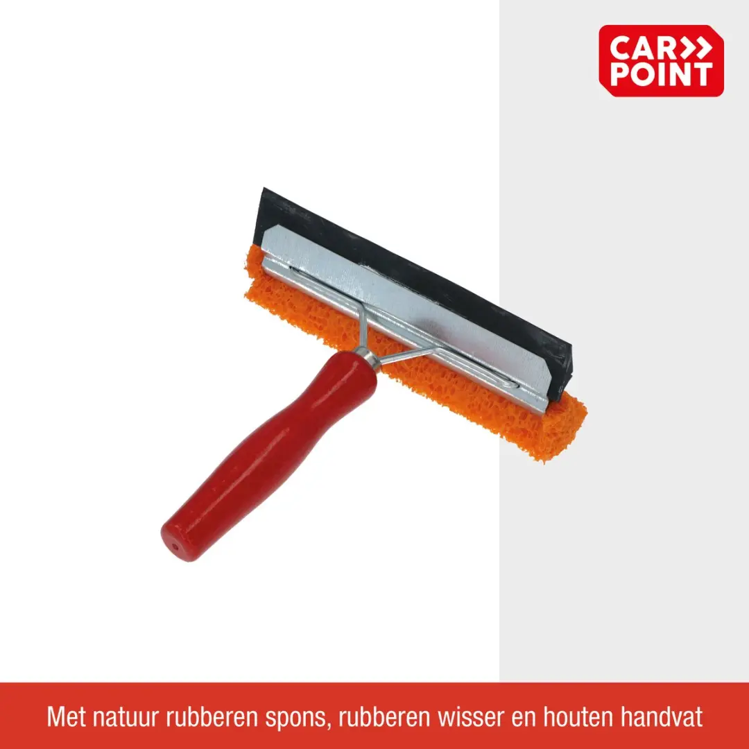 Carpoint Raamtrekker & Raamwisser 14,5cm - Natuurrubber Spons - Kleurenmix