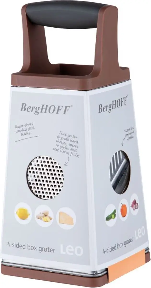 BergHOFF LEO 4-zijdige Rasp 3950200 - Bruin