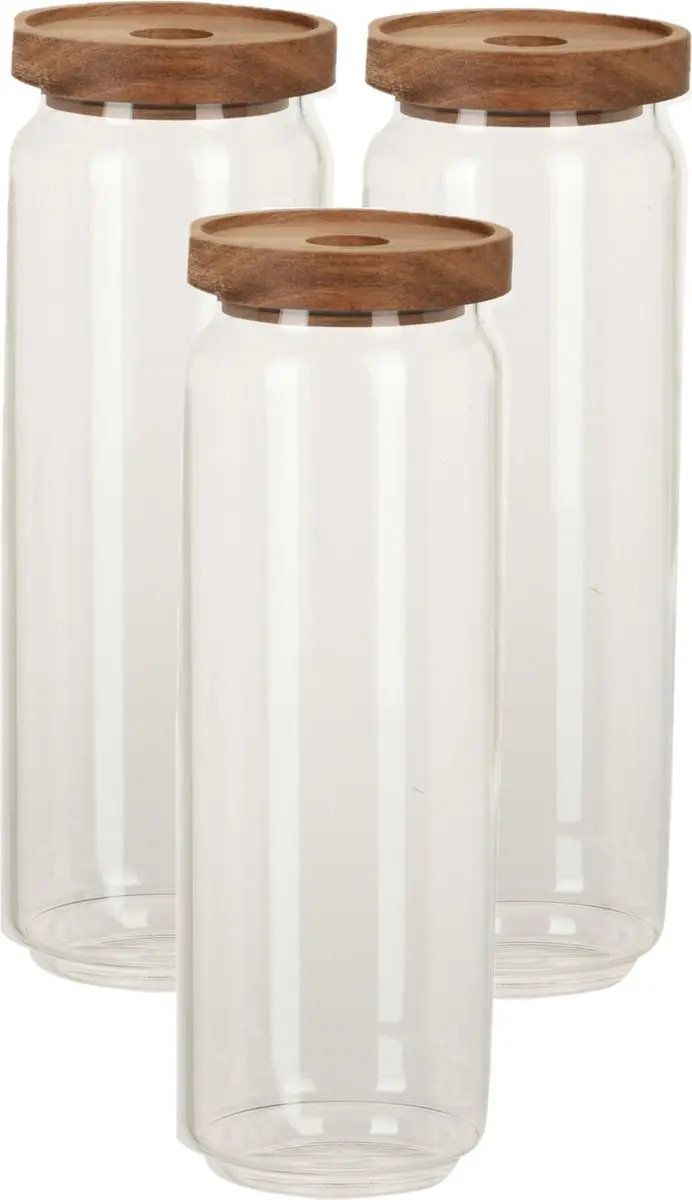 Excellent Houseware Luxe Keuken Voorraadpot Set 3x 1300ml