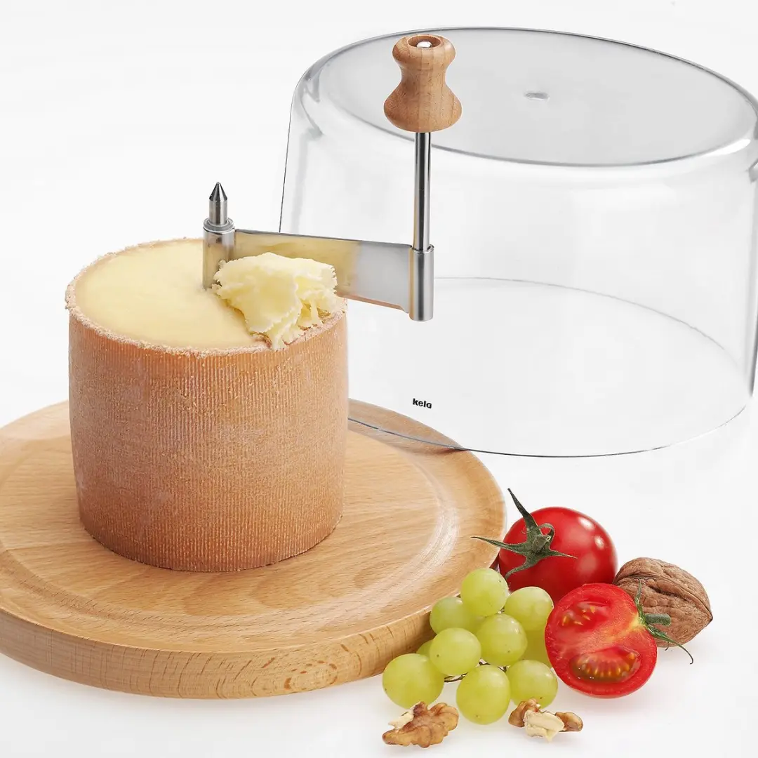 Kela Planum Kaasschraper Hout - Transparant