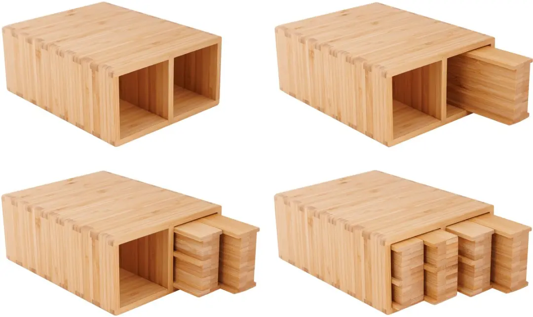 Cosy&Trendy Daily Chef Messenblok 18x9x22cm - 9 Messen - Bruin