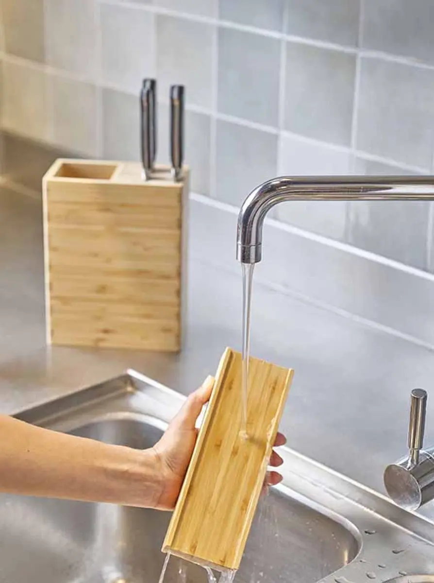 Cosy&Trendy Daily Chef Messenblok 18x9x22cm - 9 Messen - Bruin