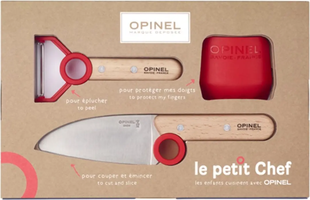 Opinel Le Petit Chef Kinderkeukenset Rood