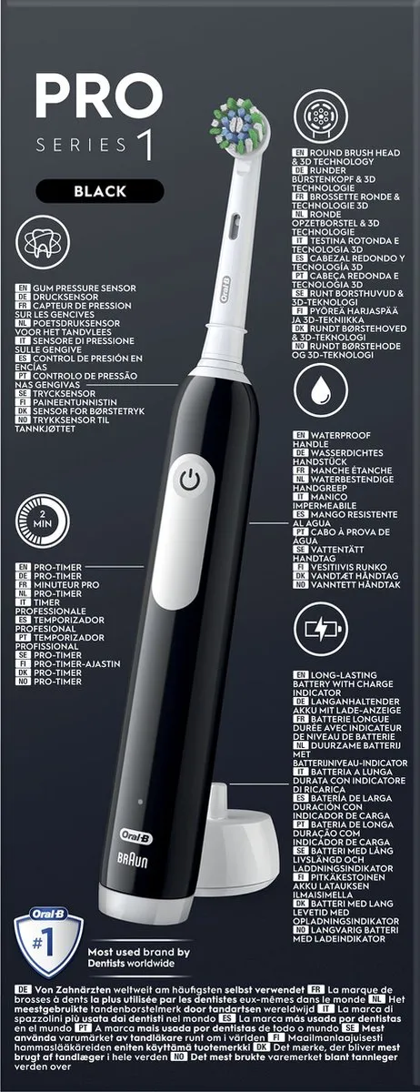 Oral-B Pro Series 1 Elektrische Tandenborstel - Zwart