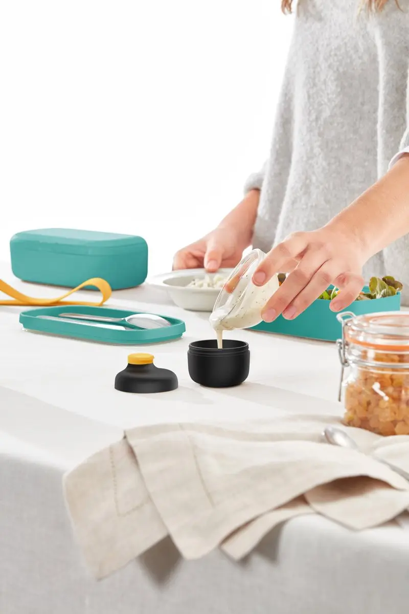 Lékué Lunchbox To Go 0.5L - 4-delig - Turquoise