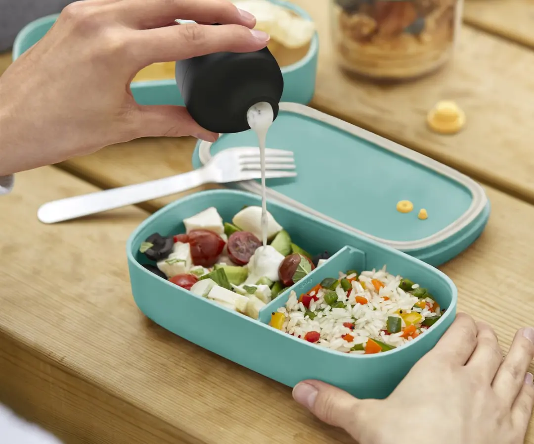 Lékué Lunchbox To Go 0.5L - 4-delig - Turquoise