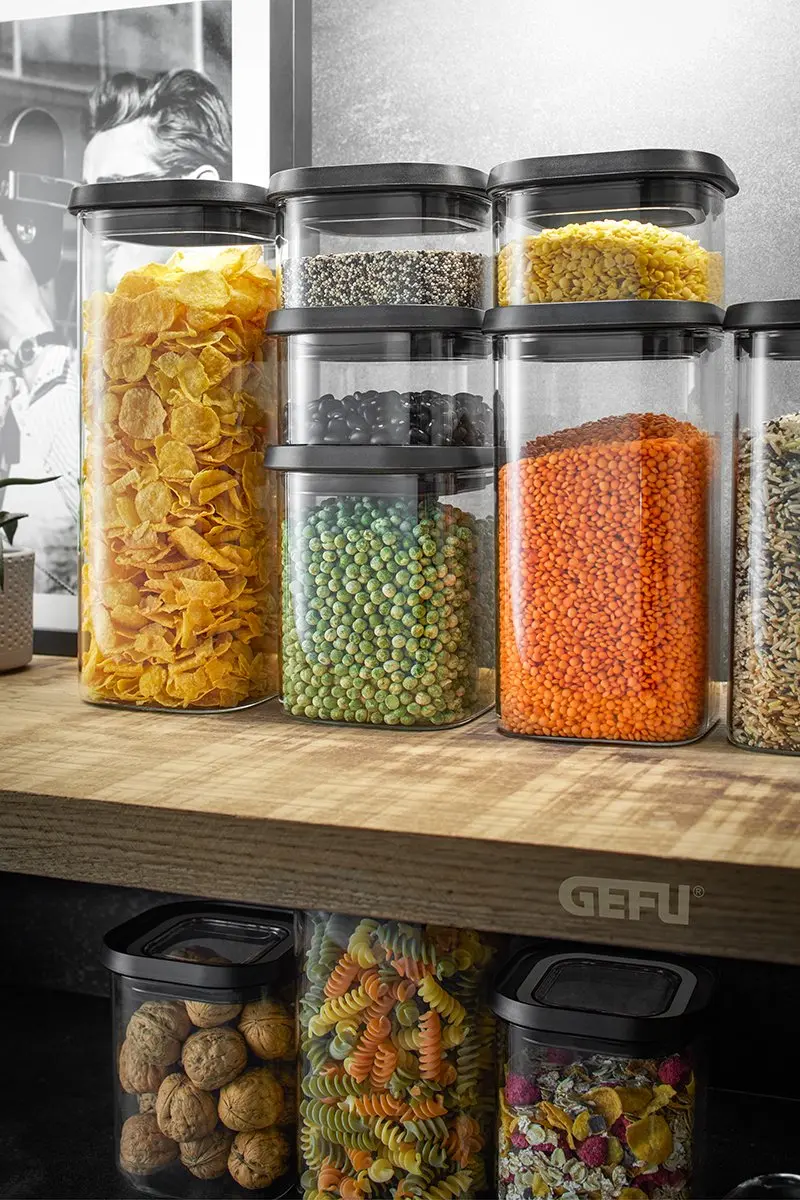 GEFU Pantry Voorraadbus 400ml - Zwart - afbeelding 6 van 6