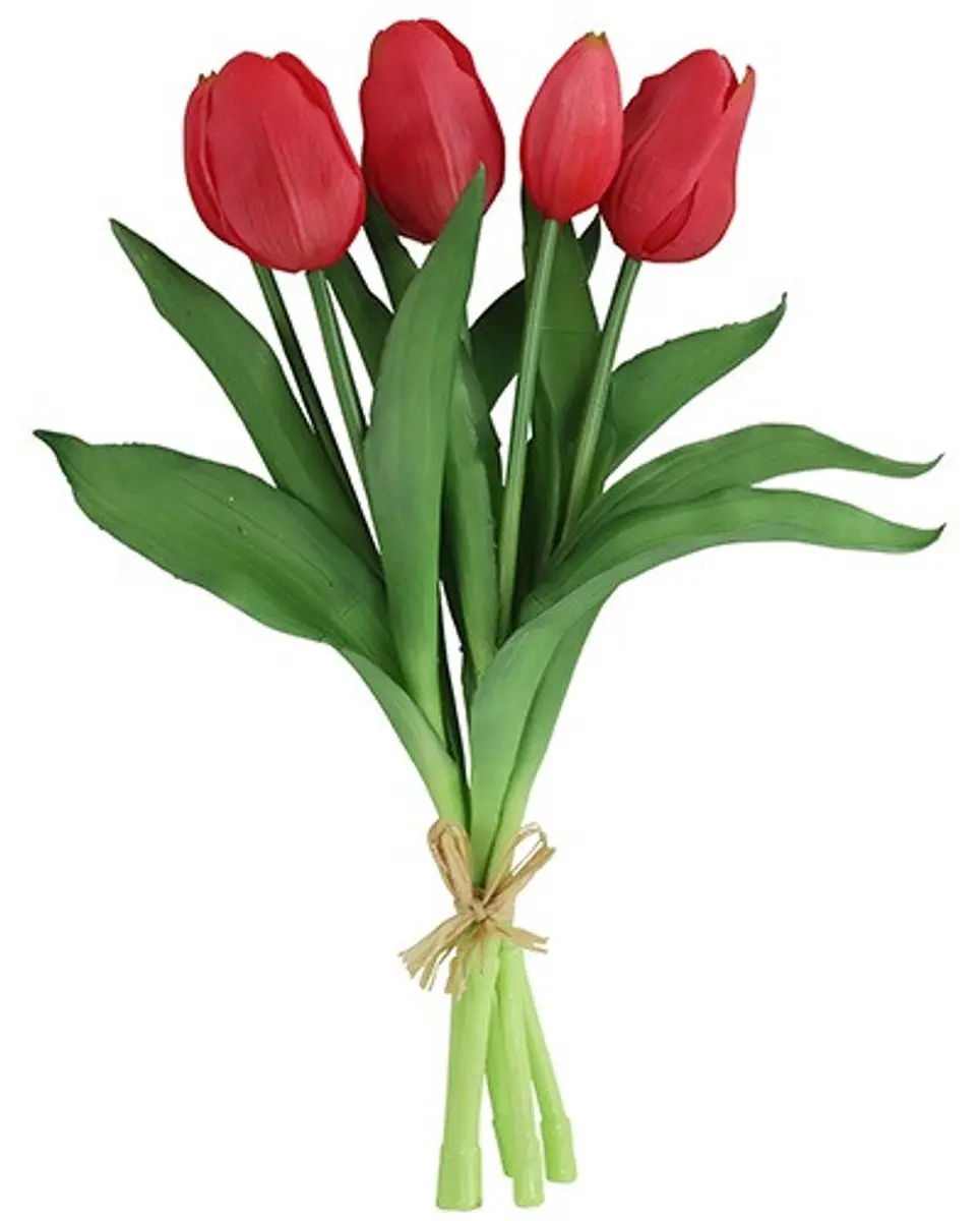 Countryfield Kunstbloem Tulpen Boeket - 28cm - Fuchsia