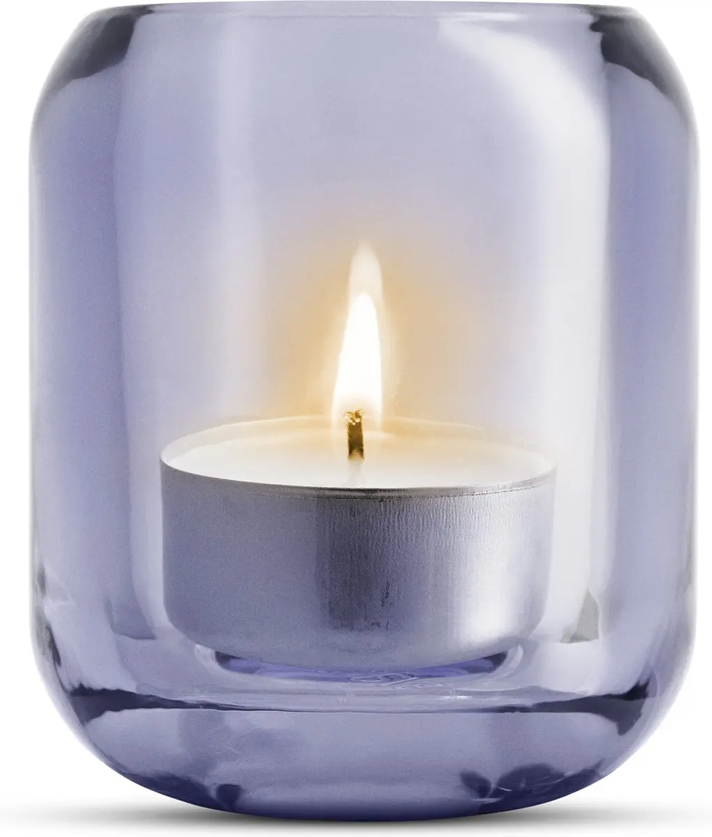 Eva Solo Acorn Theelichthouder Set - 2 Stuks - Paars Glas