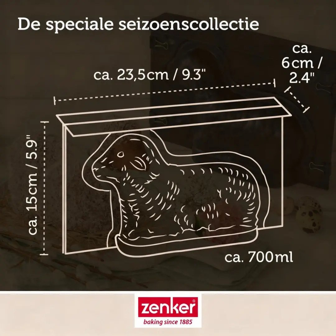 Zenker 3D Paaslam Mal 700ml - Zwart