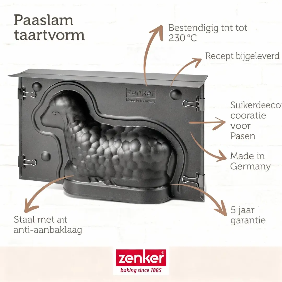 Zenker 3D Paaslam Mal 700ml - Zwart