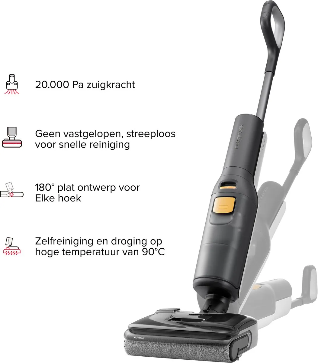 Roborock F25 BX Nat-Droog Stofzuiger 20.000 Pa - 90°C Reiniging