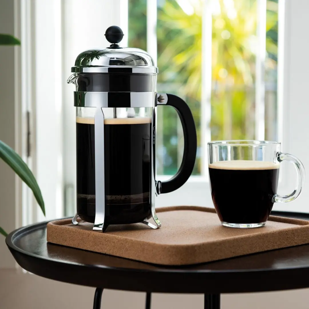 Bodum Chambord French Press 1L - 8 Koppen - RVS - Transparant