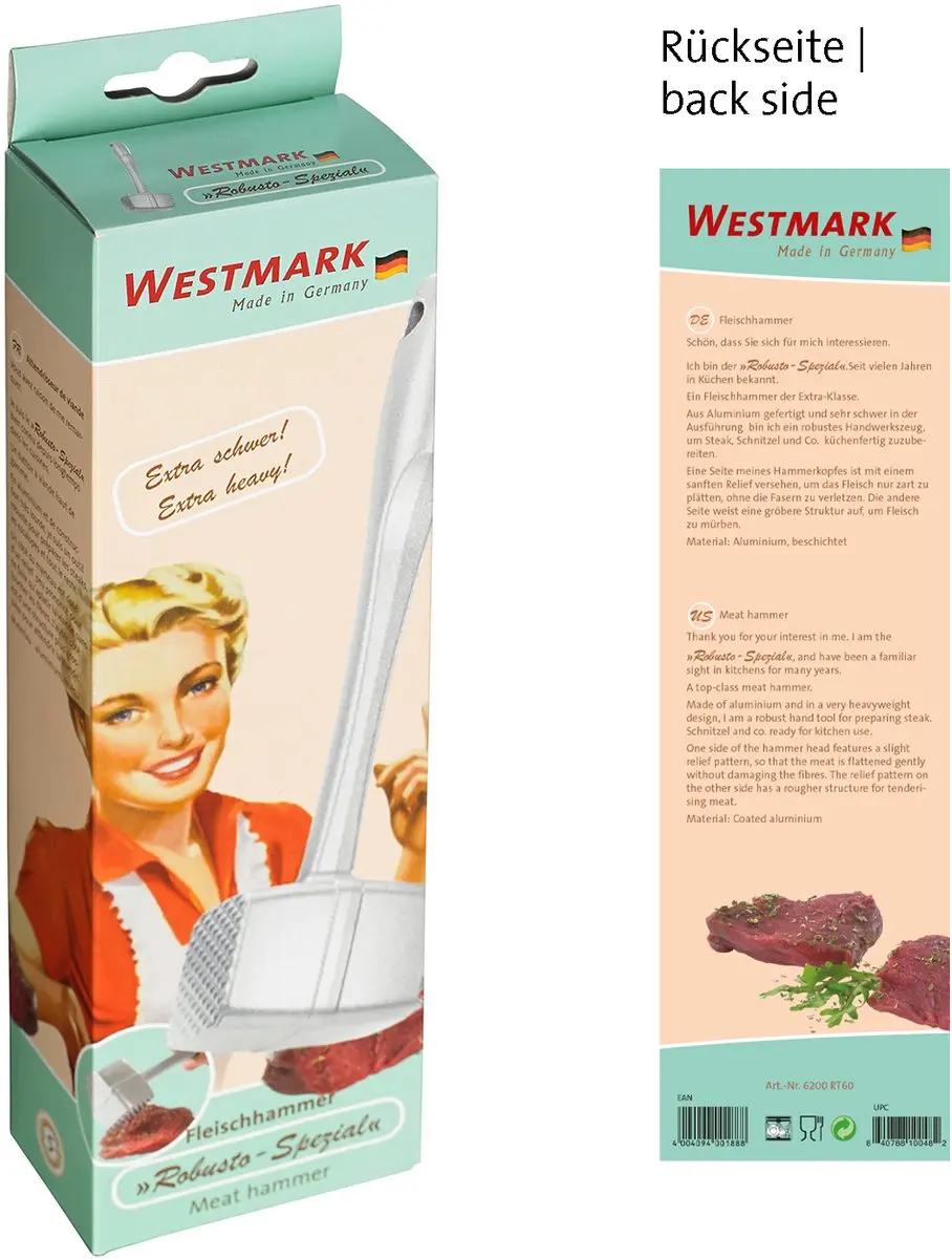 Westmark Vleeshamer Robusto 6200RT60 - Zilver - afbeelding 6 van 6
