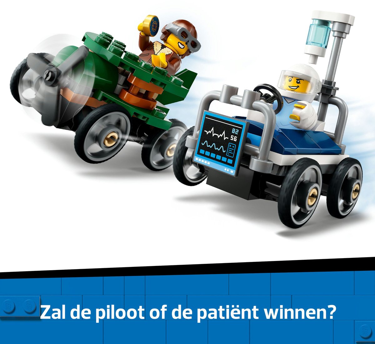 LEGO City Raceautopakket: vliegtuig vs. ziekenhuisbed - 60459