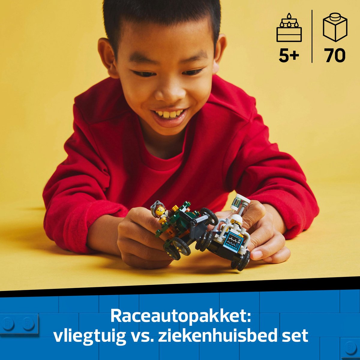 LEGO City Raceautopakket: vliegtuig vs. ziekenhuisbed - 60459