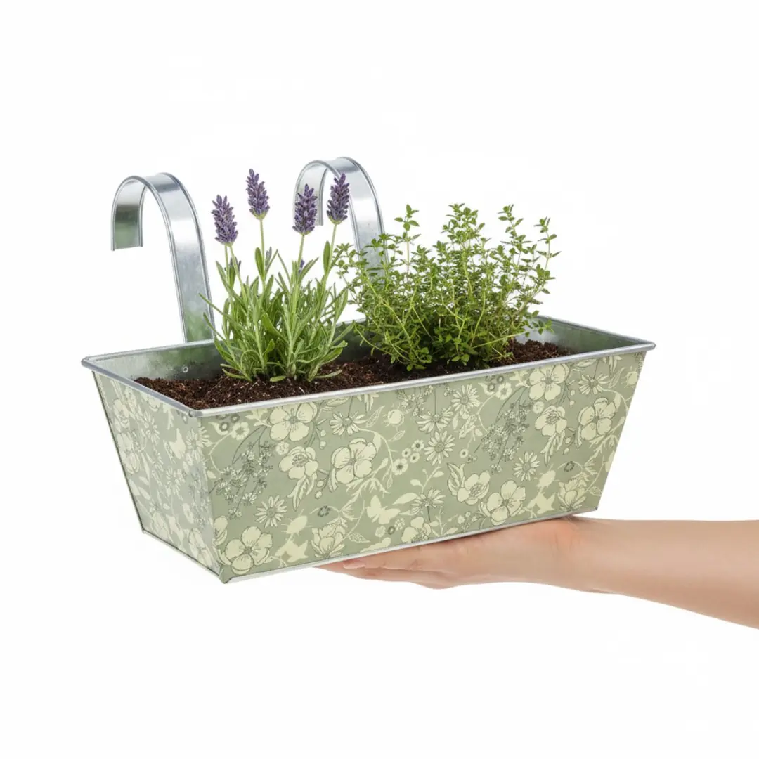 Kaemingk Bloembak met Beugel 801685 - 35x15cm H13cm - Groente