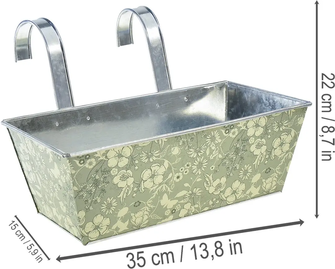 Kaemingk Bloembak met Beugel 801685 - 35x15cm H13cm - Groente