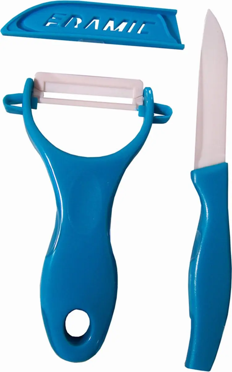 Excellent Houseware Keramische Schilmessen DS54334-BLAUW