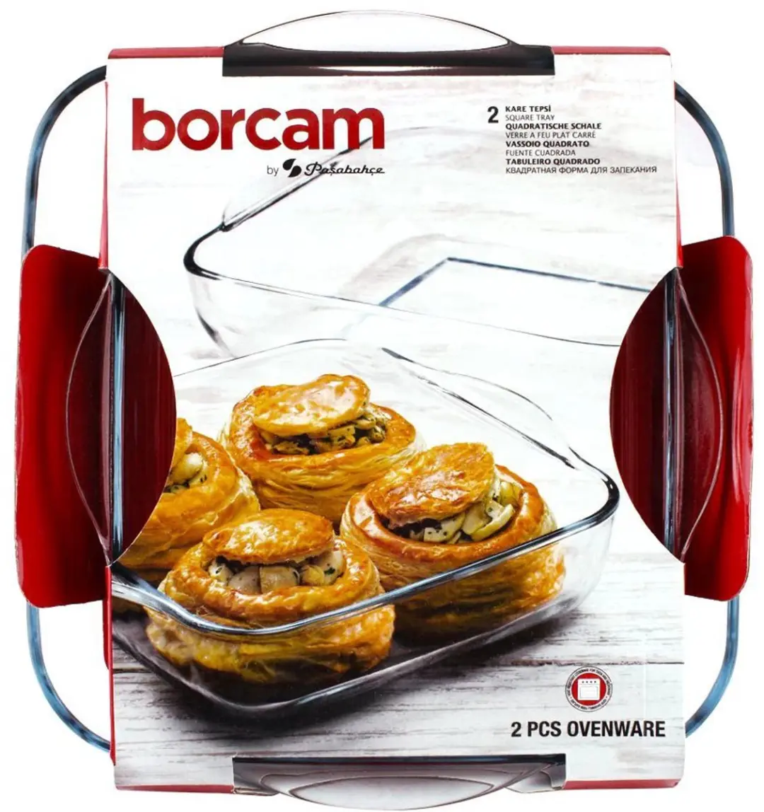 Pasabahce Borcam Ovenschaal 2 Stuks - 3,5L - Transparant - afbeelding 6 van 6
