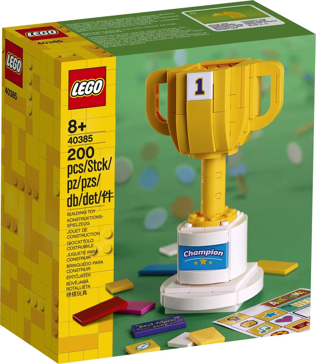LEGO Trofee 40385 - 200 Stukken - Geel/Wit - afbeelding 6 van 6