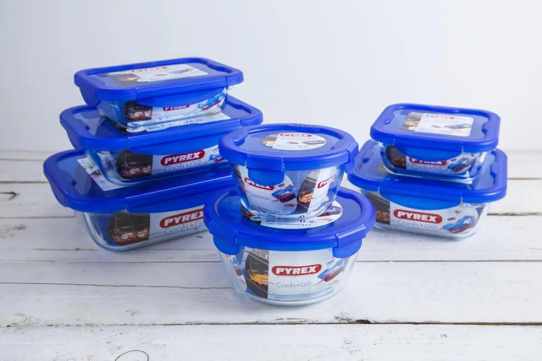 PYREX Cook & Go Schaal Set 7-delig - 10.8L - Blauw/Transparant