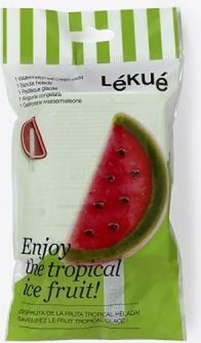 Lékué IJsjesvorm Silicone Watermeloen - 16,4x9,2x28,5cm - Rood