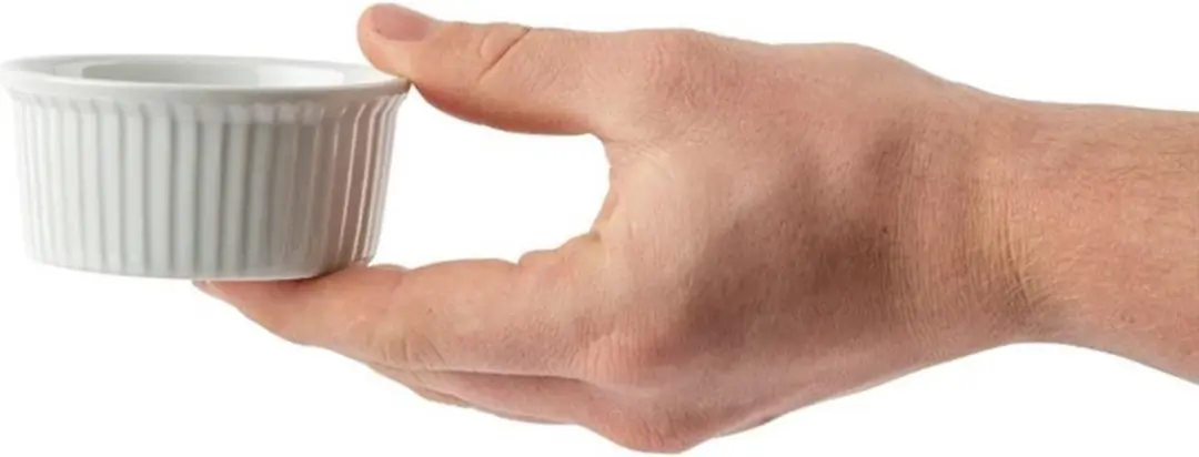 Olympia Crème Brûlée Schaaltjes 9cm - 6 Stuks - Wit