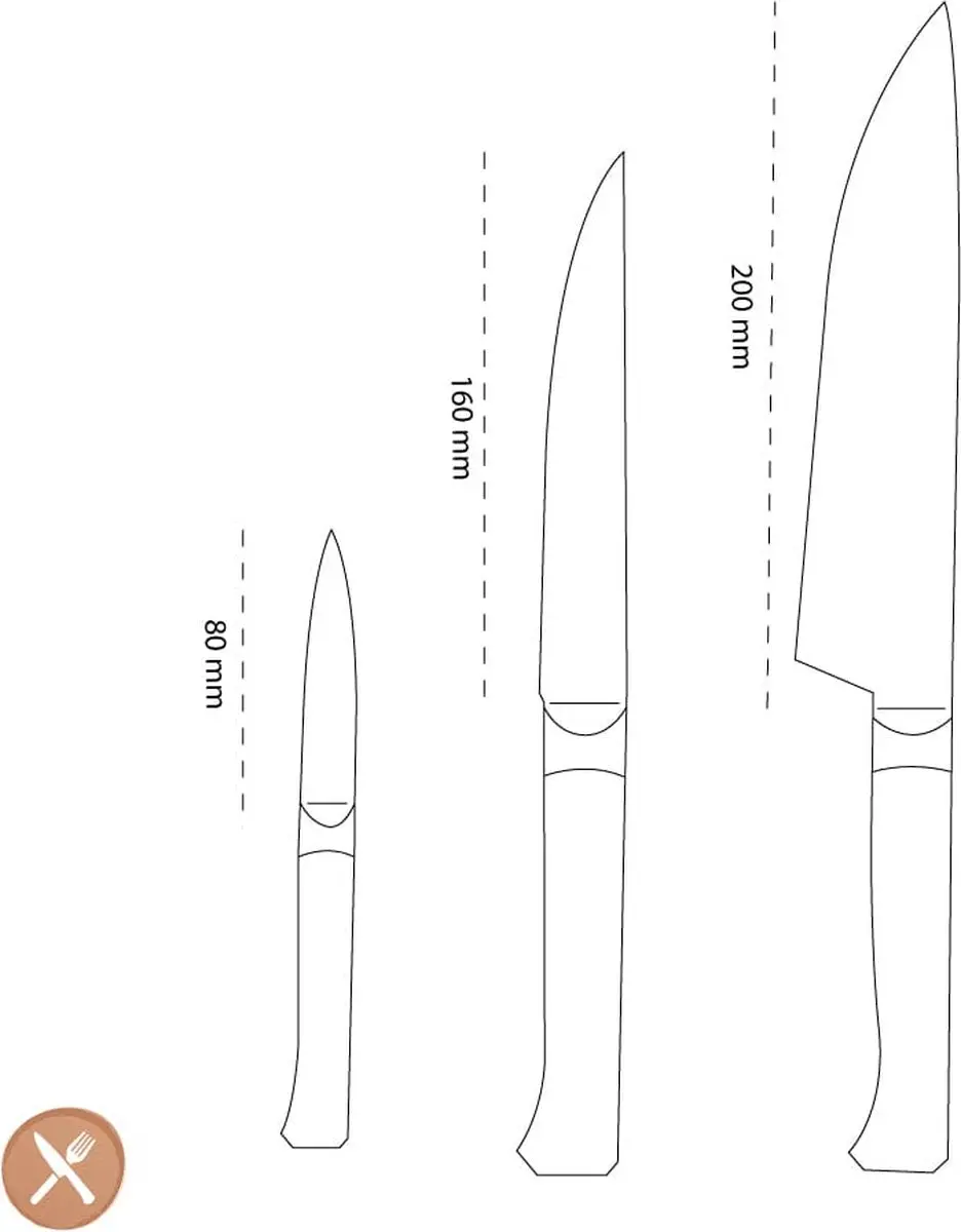 Opinel Les Forgées 1890 Messenset - 3-delig - Bruin