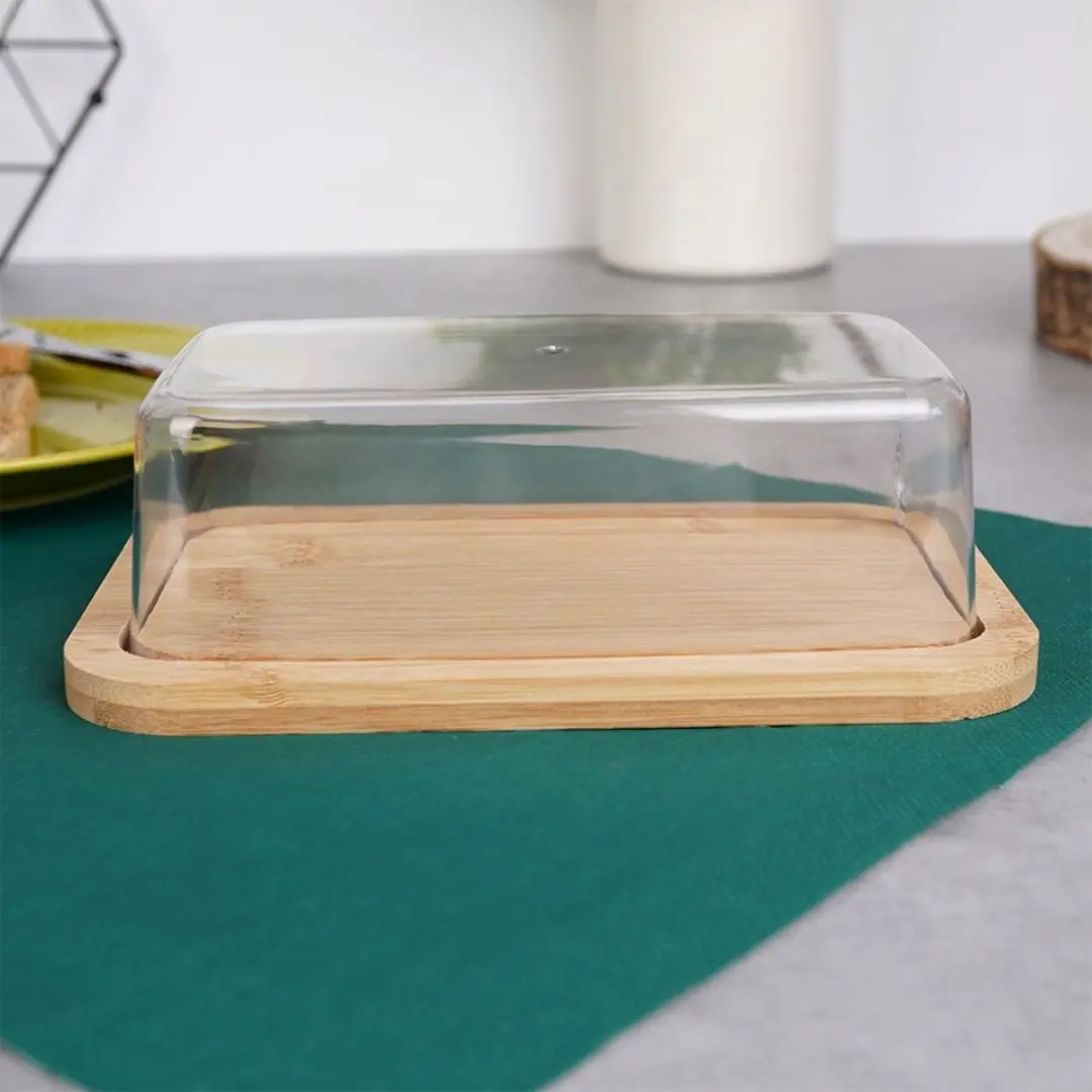 Excellent Houseware Bamboe Boterhouder - 19x12,5x6cm
