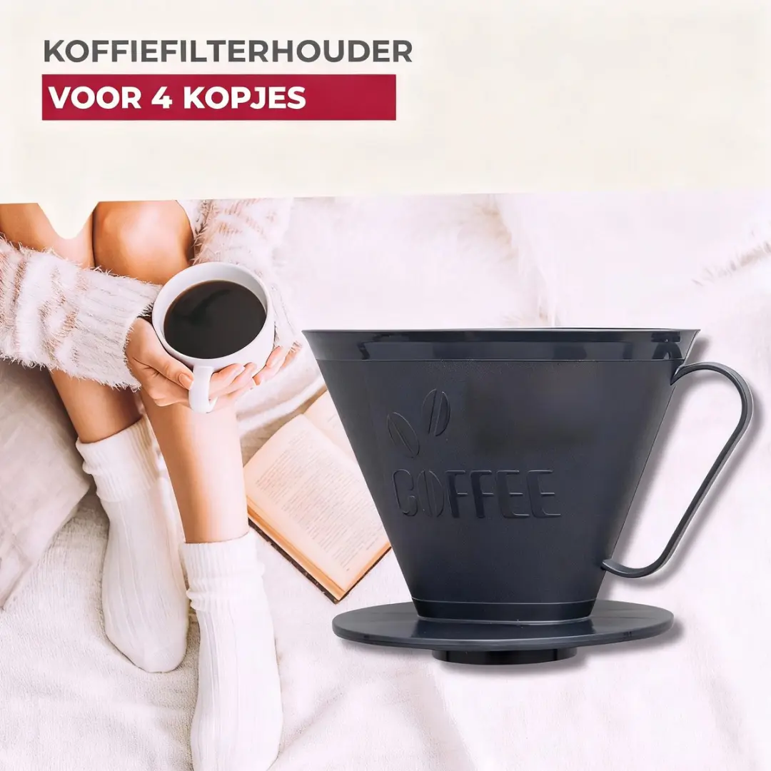 Fackelmann Koffiefilterhouder 14cm - Bruin