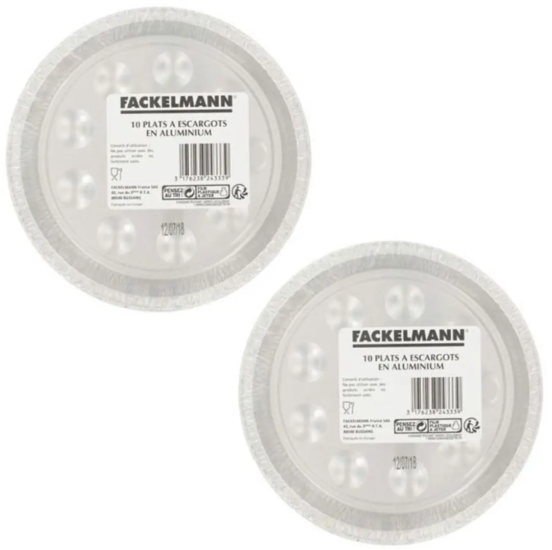 Fackelmann Aluminium Slakkenborden 17,5cm - 20 Stuks