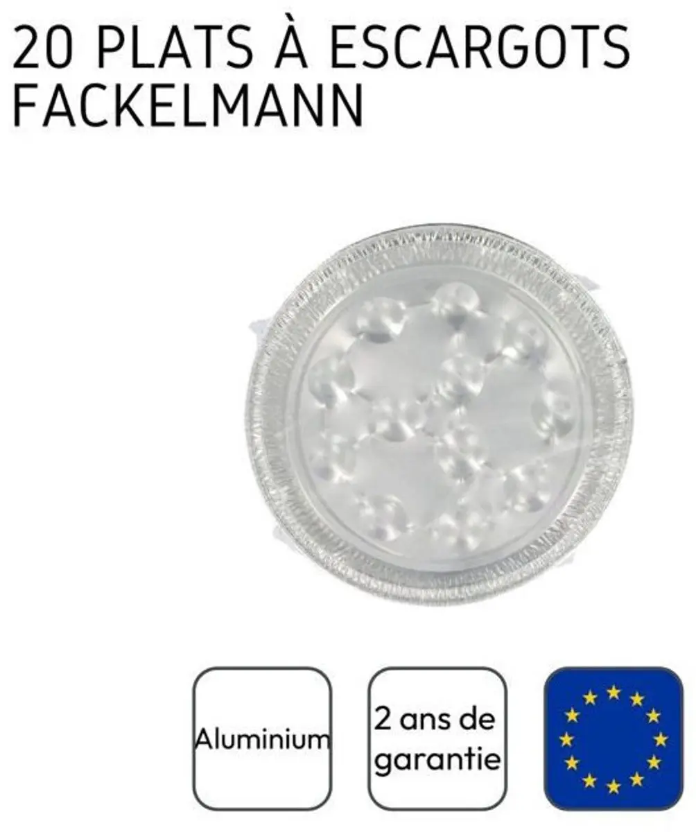 Fackelmann Aluminium Slakkenborden 17,5cm - 20 Stuks