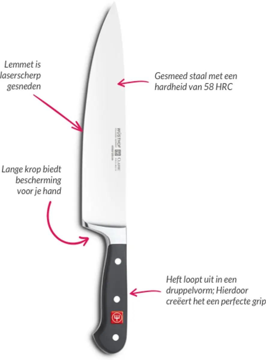 Wusthof Classic Santoku 17cm - Zwart
