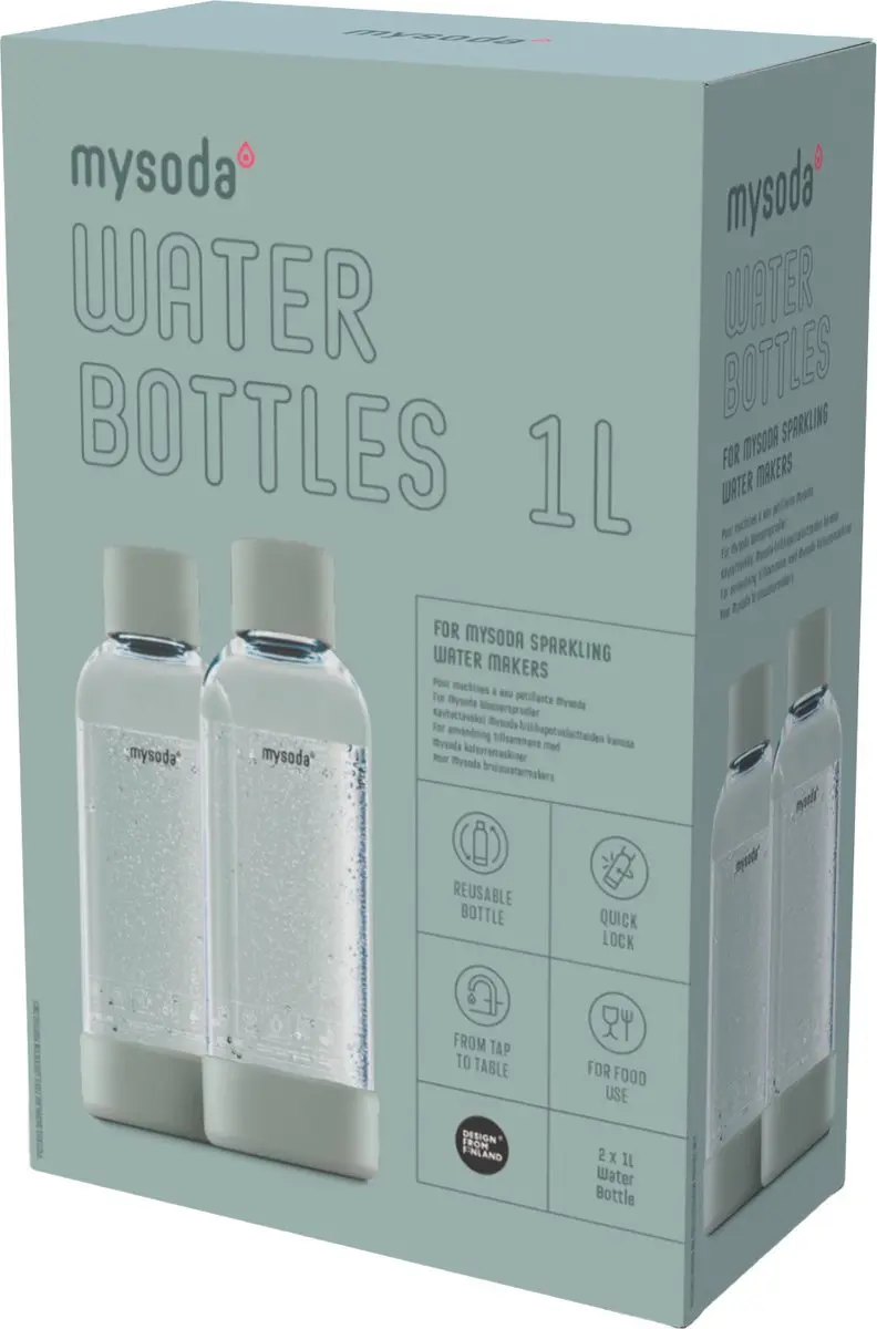 Mysoda Pigeon Herbruikbare Flessen 1L - Set van 2