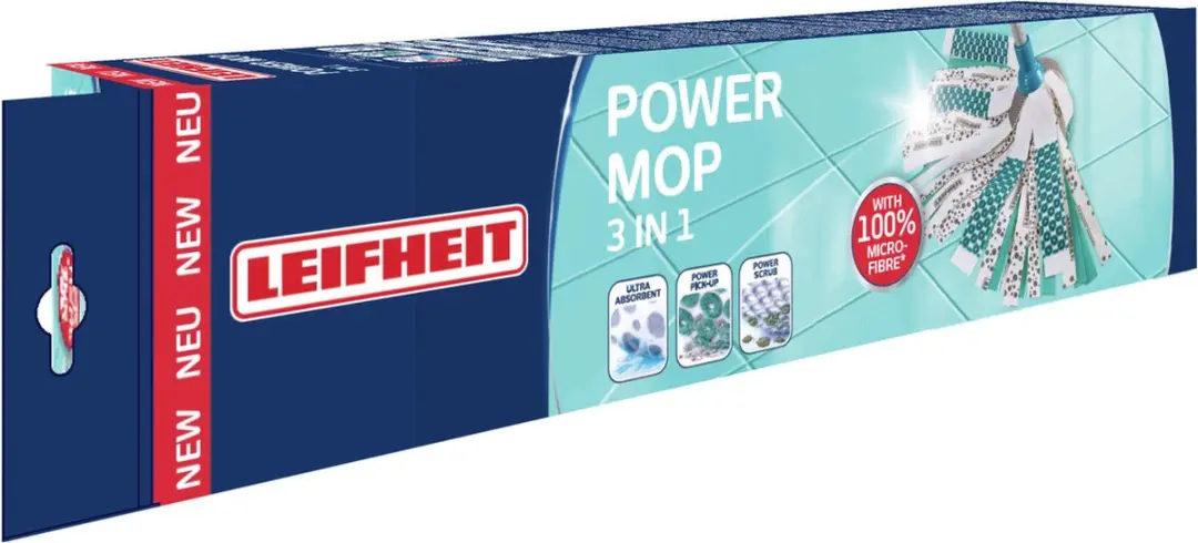 Leifheit Power Mop 3in1 52119 - 64ml - Turquoise/Grijs