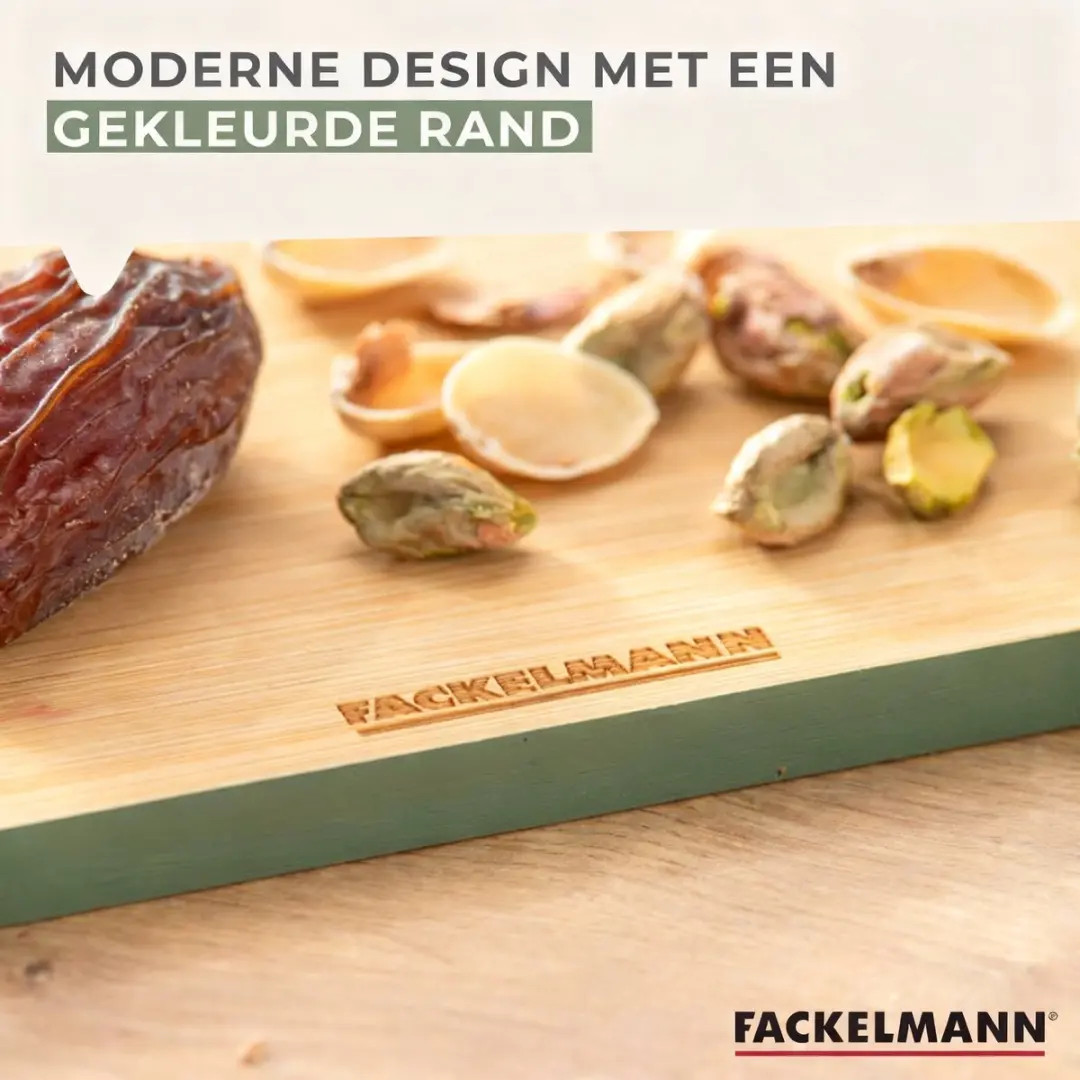 Fackelmann Balance Bamboe Snijplank 21x15cm - Groen/Bruin