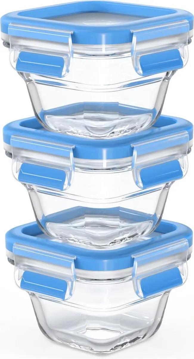 Tefal MasterSeal Glass N1050710 Babyset - 3x180ml - Blauw