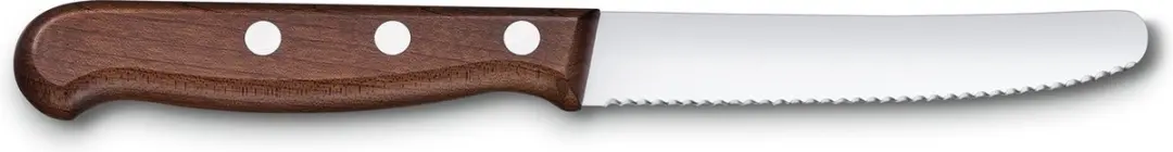 Victorinox Wood Tomatenmes 11cm - Gekarteld - Rvs/Esdoornhout
