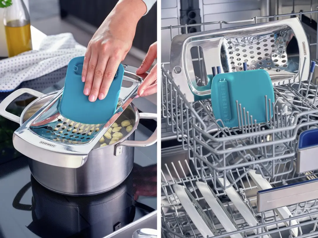 Leifheit Spätzle Pasta Rasp - RVS - Grijs/Turquoise - afbeelding 6 van 6