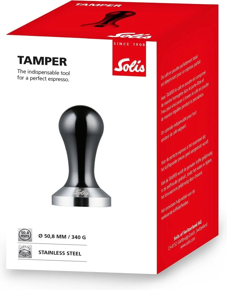 Solis Tamper 51mm - Zwart