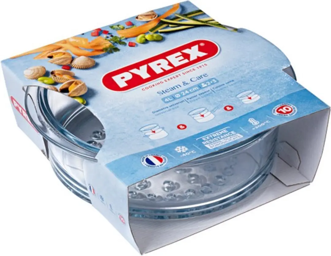 Pyrex Stoommand met Deksel Ø20cm