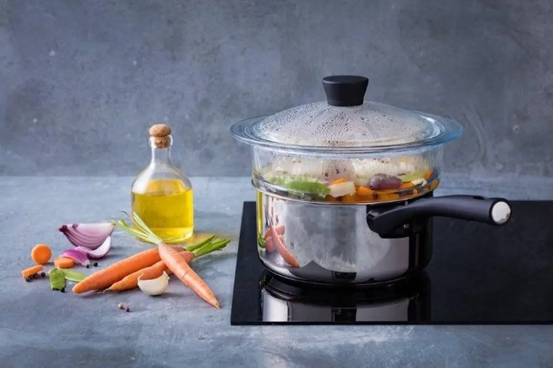 Pyrex Stoommand met Deksel Ø20cm