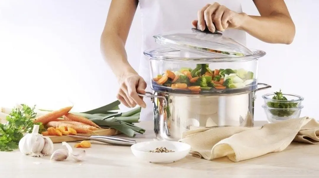 Pyrex Stoommand met Deksel Ø20cm
