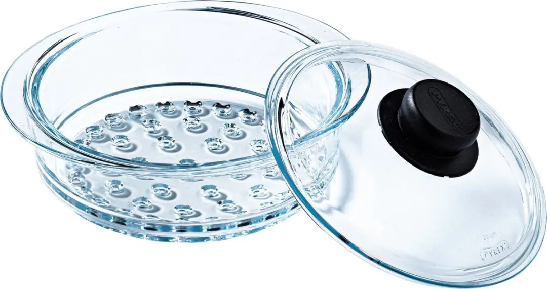 Pyrex Stoommand met Deksel Ø20cm