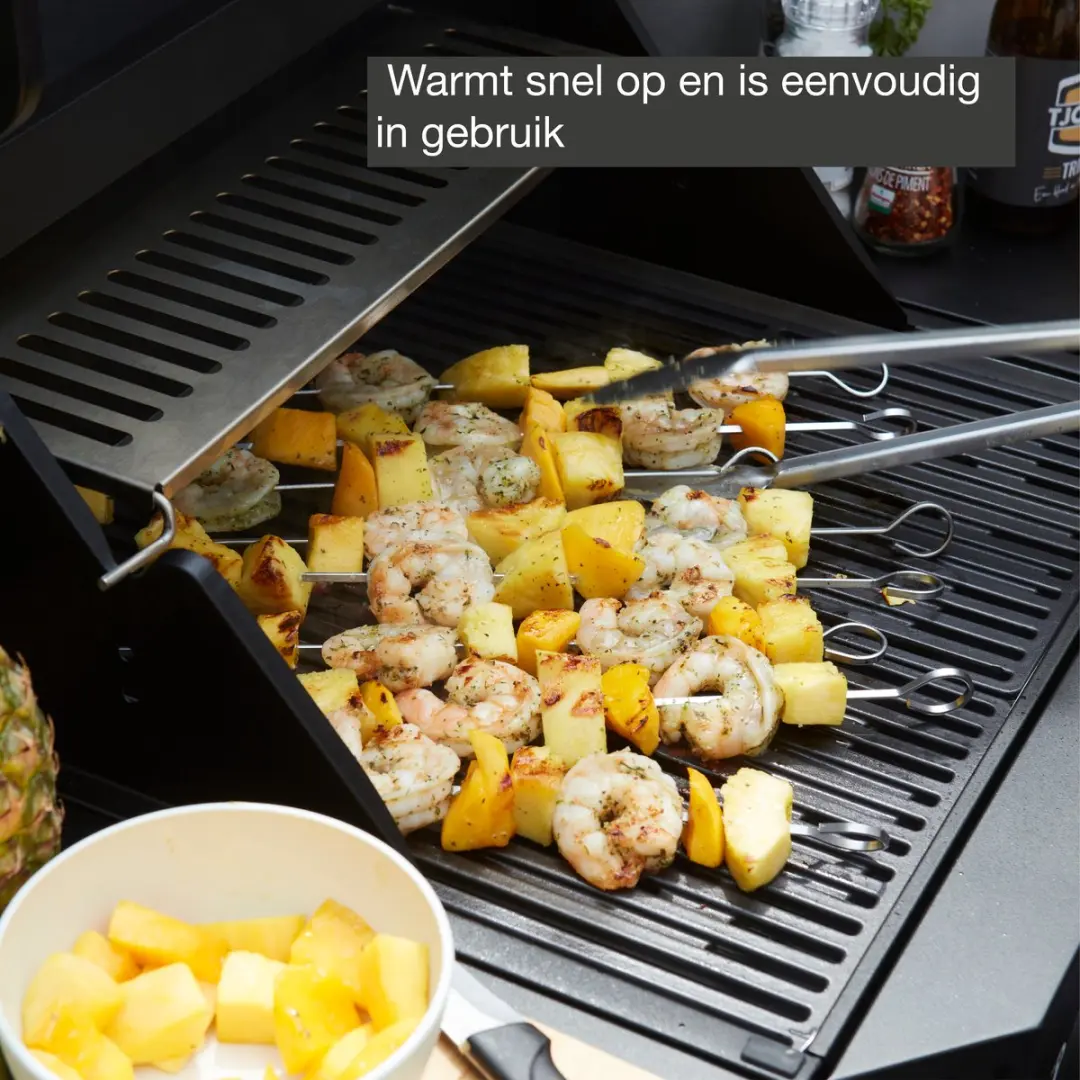 Barbecook E-Luca Elektrische Barbecue 2 Branders - 8 Burgers - afbeelding 6 van 6