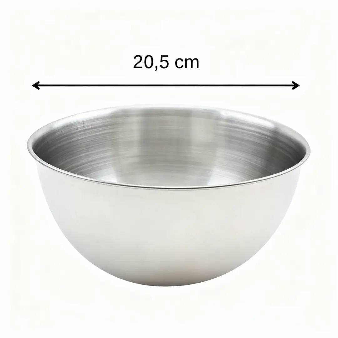 Fackelmann Basic Mixkom 20,5cm Roestvrij staal
