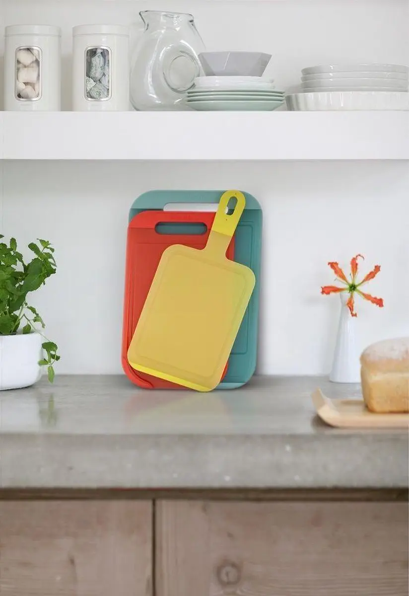Brabantia Tasty Colours Snijplanken 3-delig - Geel/Rood/Mint