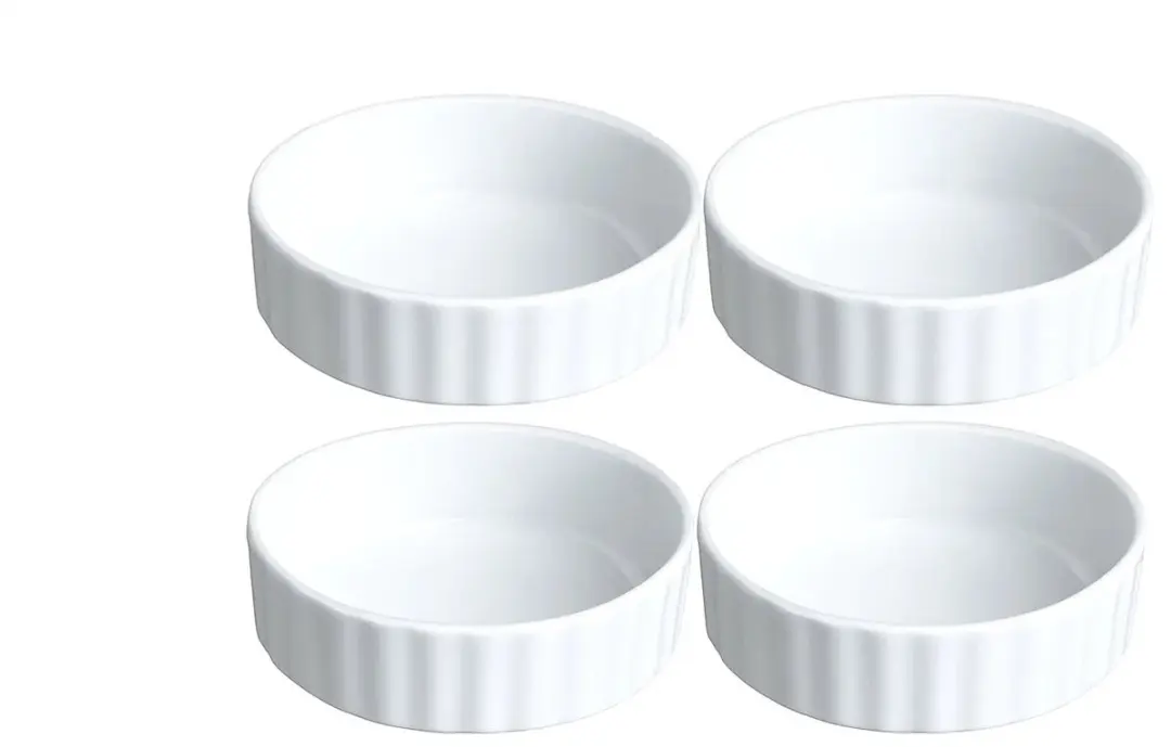 Cookinglife Crème Brûlée Set - Brander + 4 Schaaltjes ø12cm - Wit