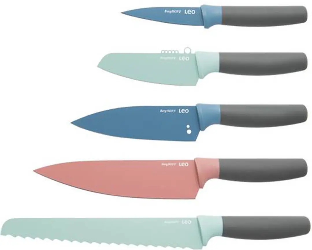 BergHOFF Leo Lite Messenblok 6-delig - Blauw/Grijs/Roze/ Groen/Zwart